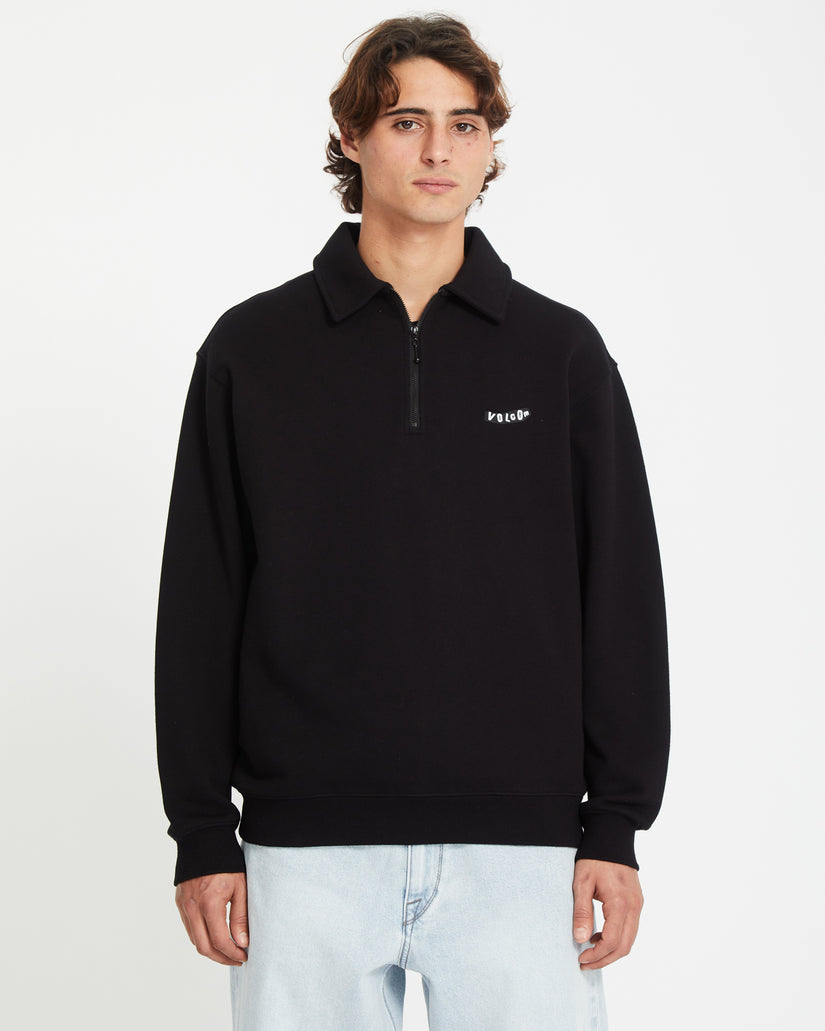 Sweatshirt Nevermine Terry - BLACK