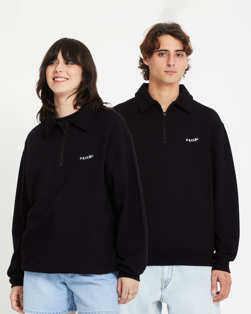 Sweatshirt Nevermine Terry - BLACK