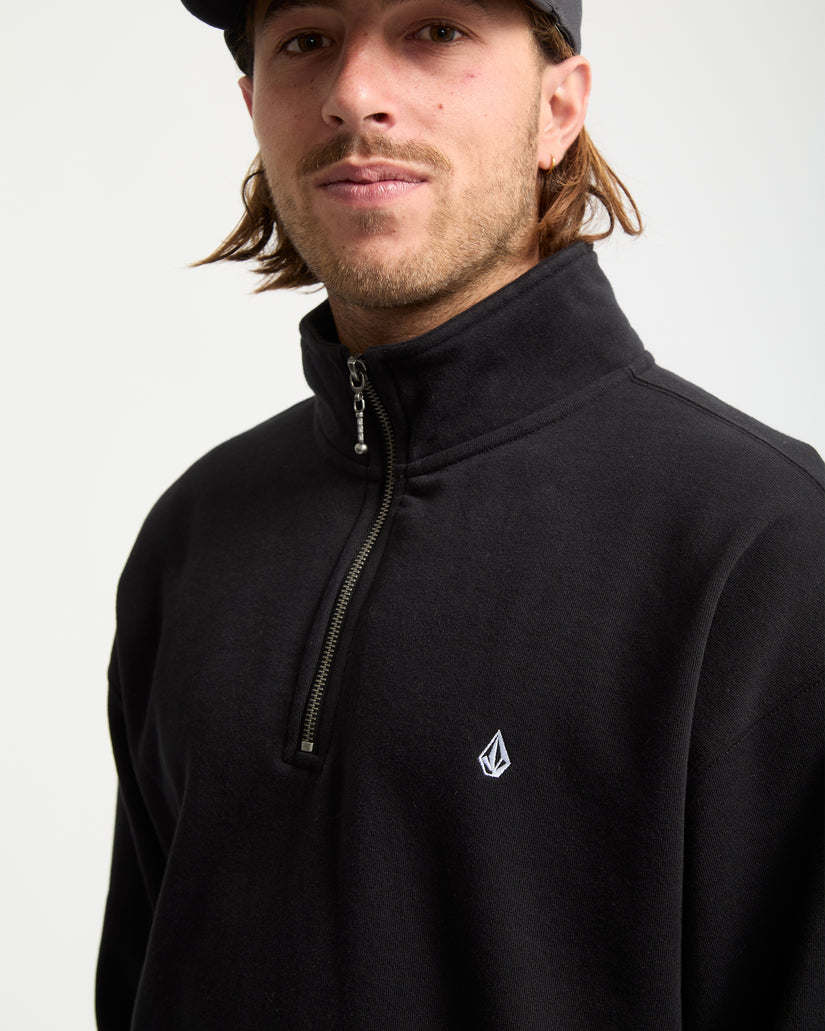 Sweatshirt Zippé Single Stone - Black