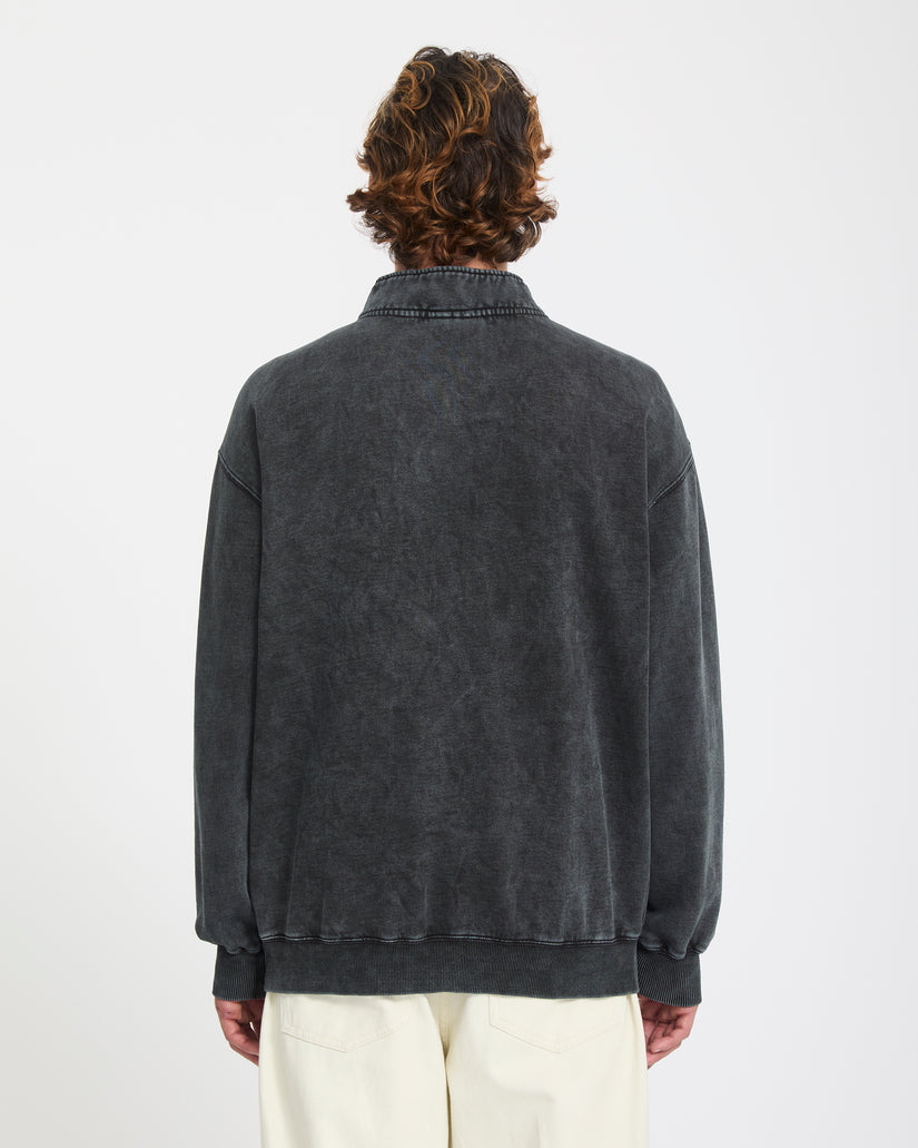 Sweat à col zippé Single Stone - Light Acid Black