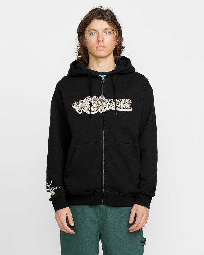 Sweat à Capuche Zippé Volcom Ent - BLACK