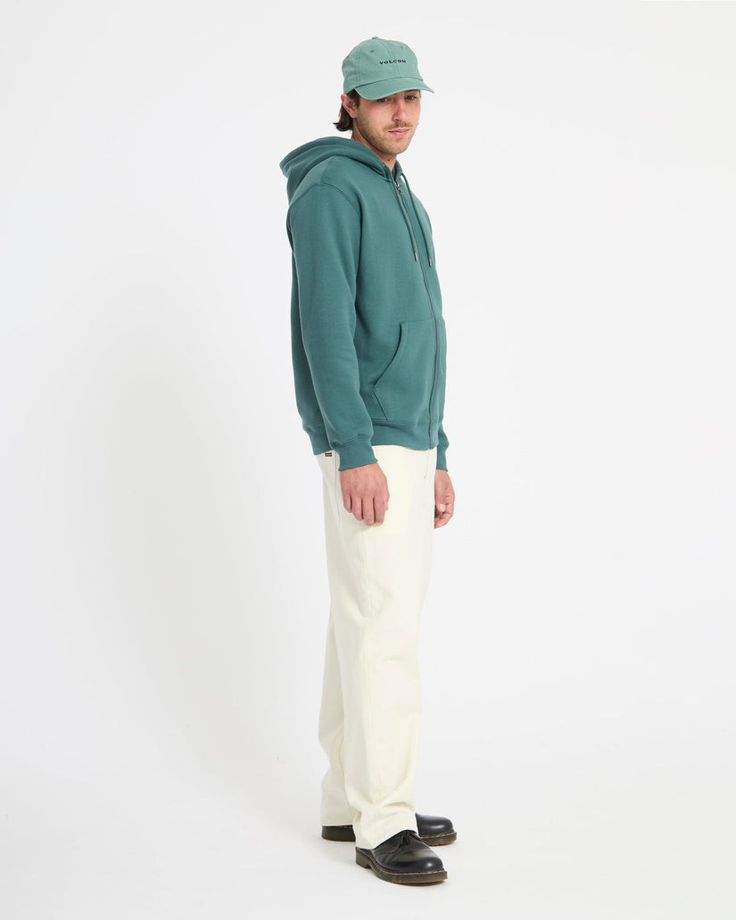 Sweat à capuche zippé Single Stone - Rifle Green