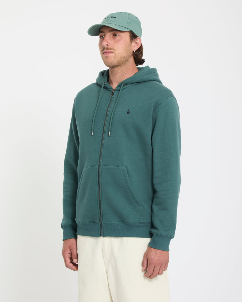 Sweat à capuche zippé Single Stone - Rifle Green