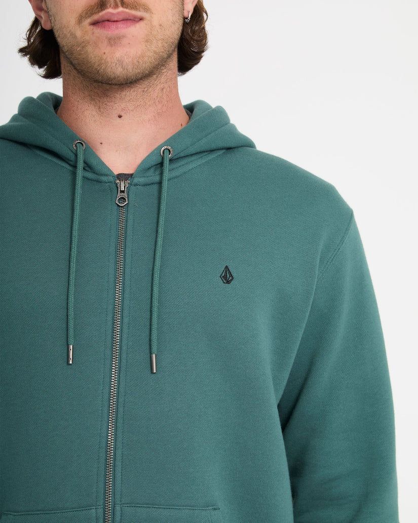 Sweat à capuche zippé Single Stone - Rifle Green