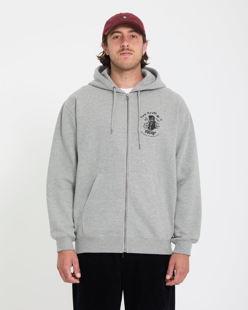 Sweat à capuche zippé Catastrophy - Heather Grey