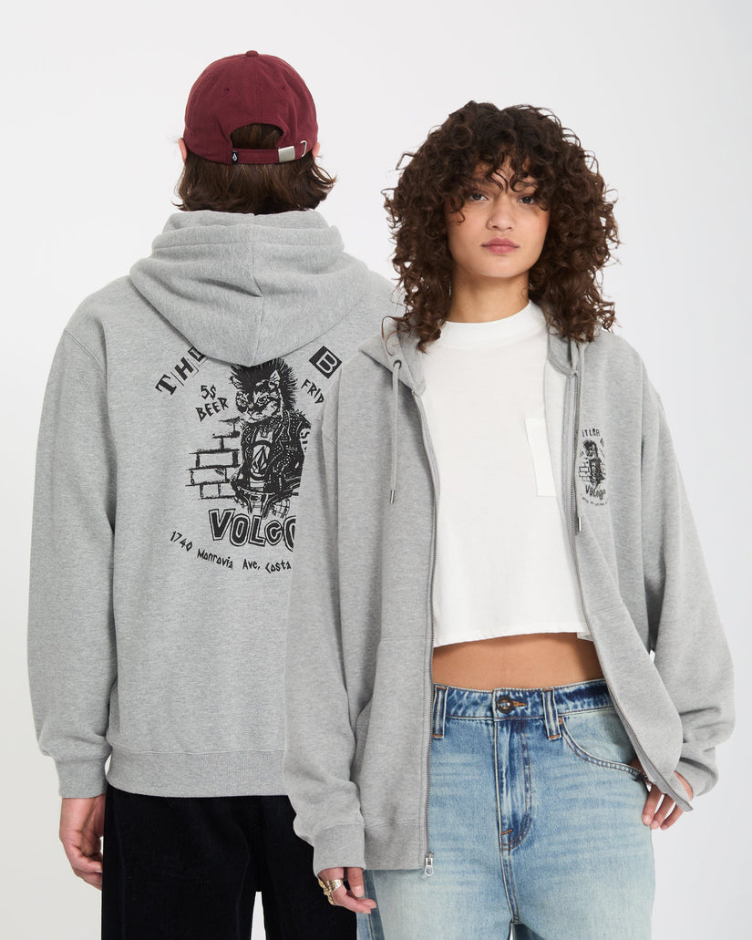 Sweat à capuche zippé Catastrophy - Heather Grey