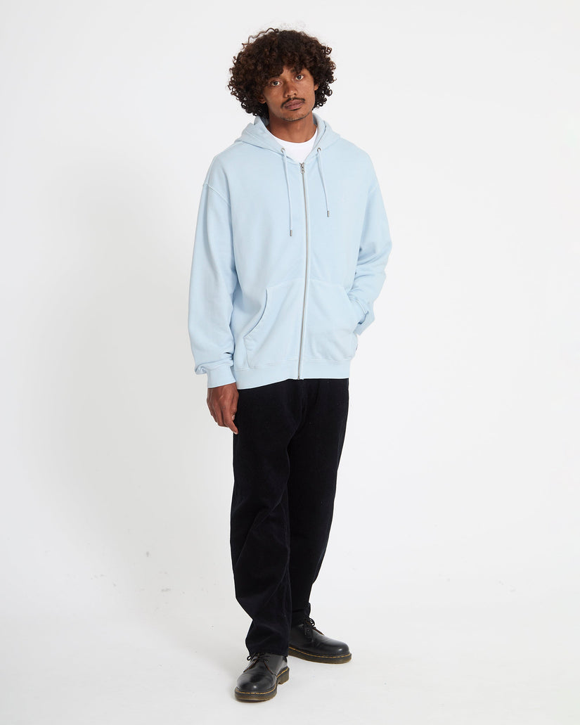Sweat à capuche zippé Single Stone - Light Blue Acid