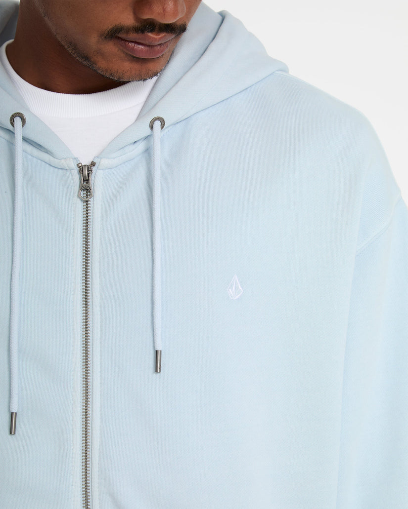 Sweat à capuche zippé Single Stone - Light Blue Acid