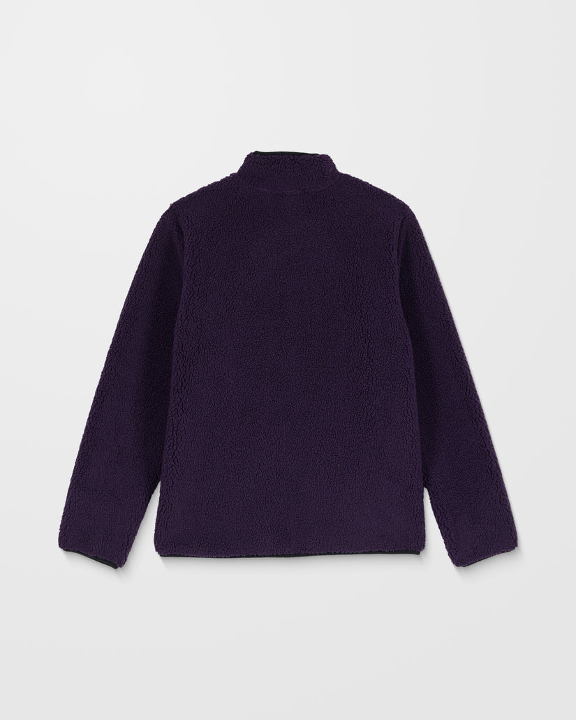Sweat Sherpa Zippé Muzzer Fuzzar - Dark Purple