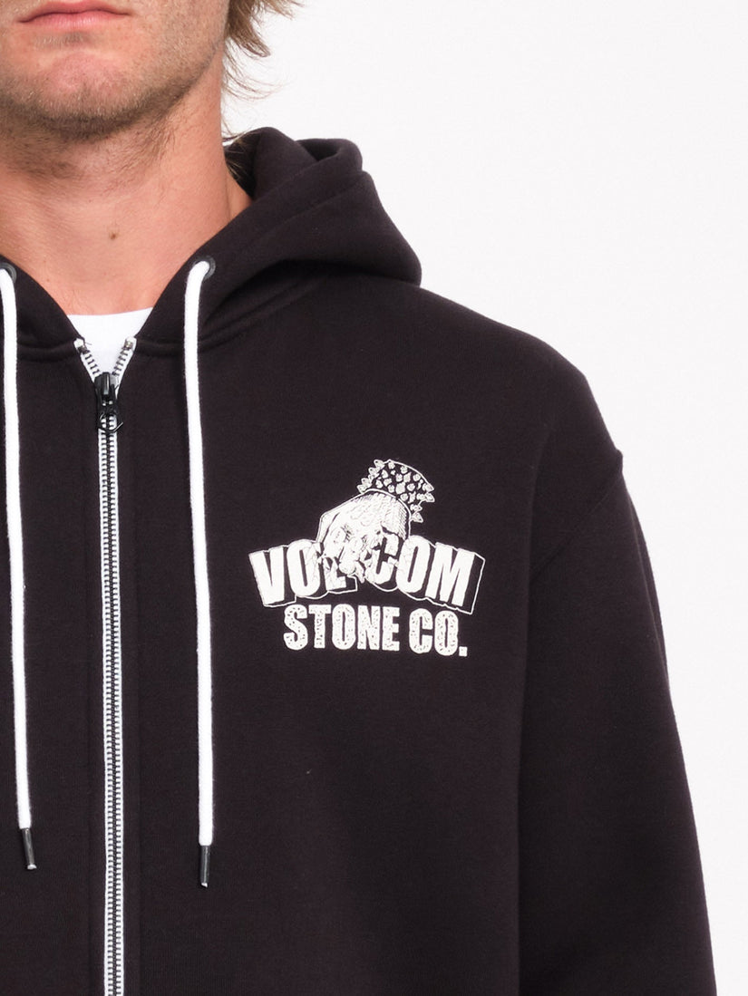 Sweat à capuche zippé Watanite - BLACK