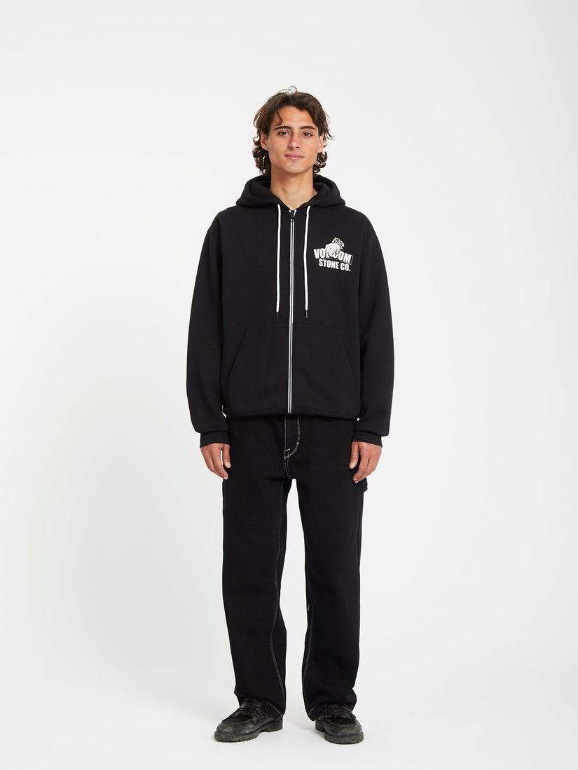 Sweat à capuche zippé Watanite - BLACK