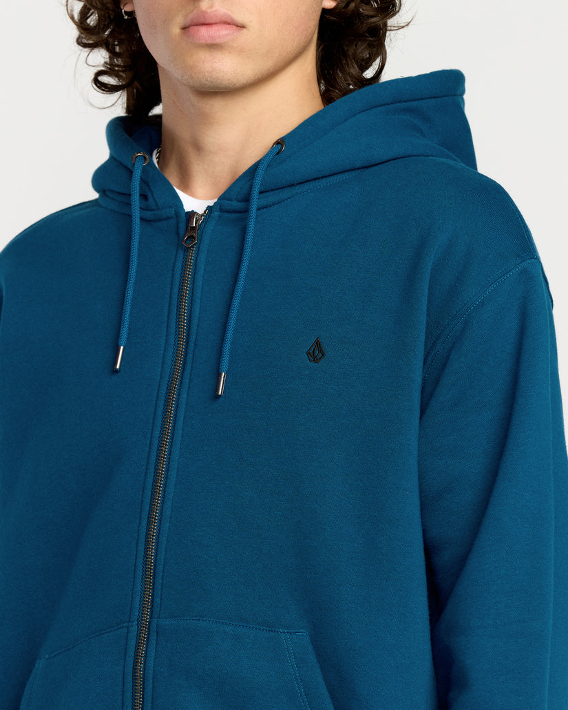 Sweat À Capuche Zippé Single Stone - Cosmic Blue