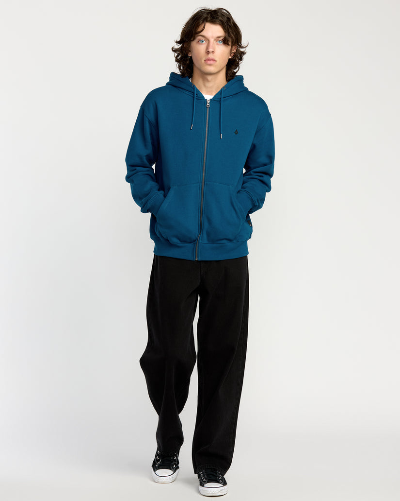 Sweat À Capuche Zippé Single Stone - Cosmic Blue