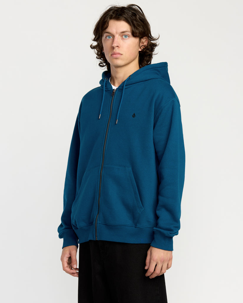 Sweat À Capuche Zippé Single Stone - Cosmic Blue