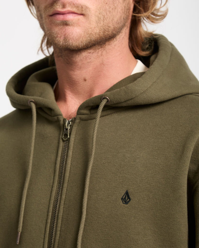 Sweat À Capuche Zippé Single Stone - Sage Leaf