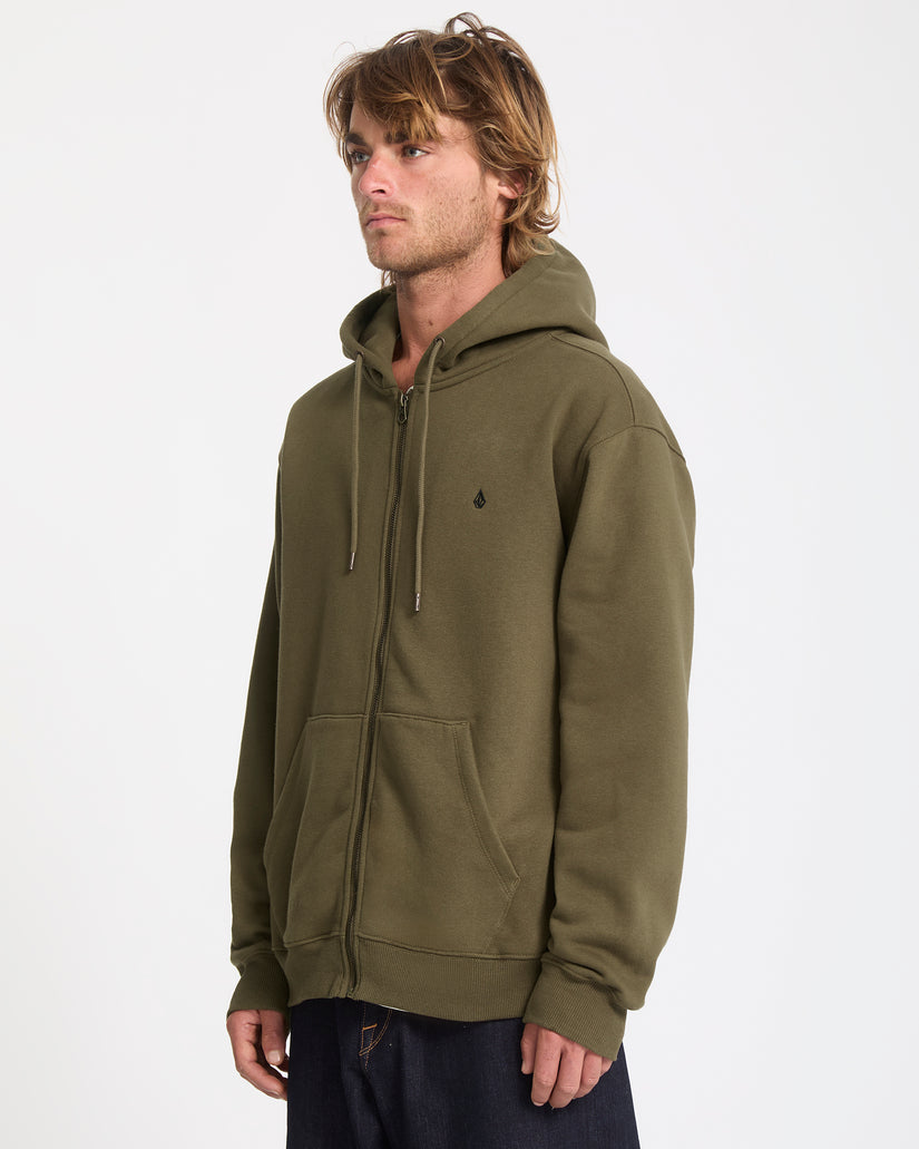 Sweat À Capuche Zippé Single Stone - Sage Leaf