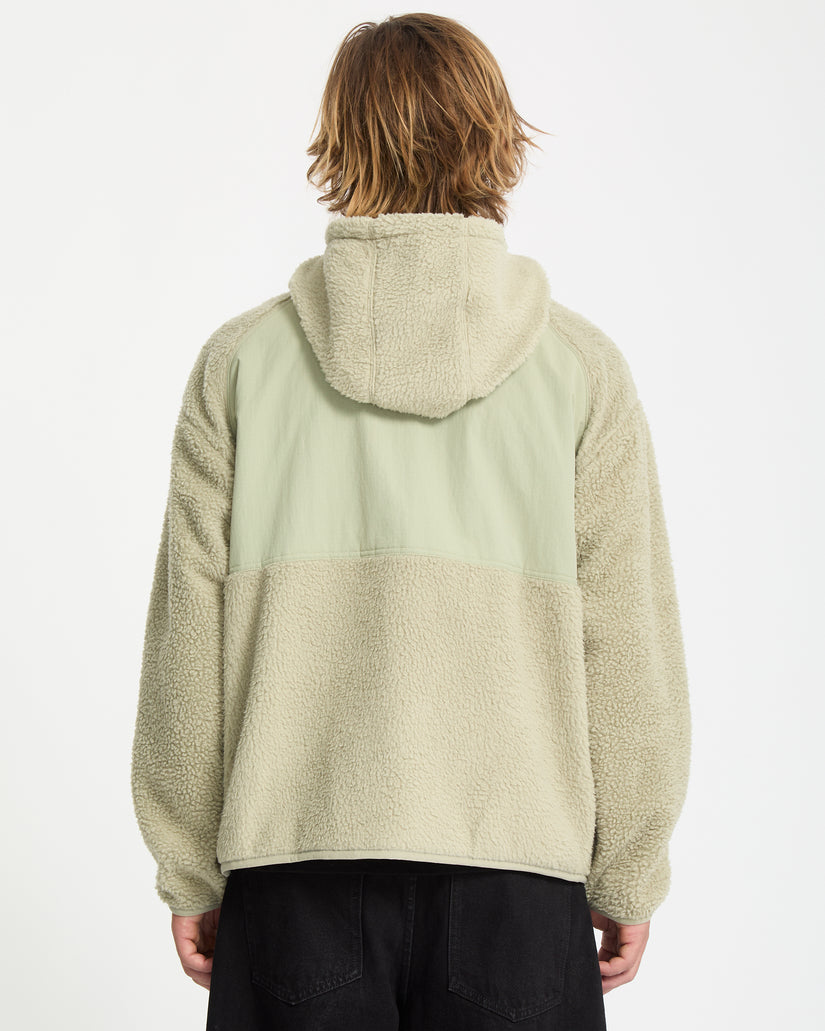 Sweat Sherpa À Capuche Zippé Nomaa - Green Tea