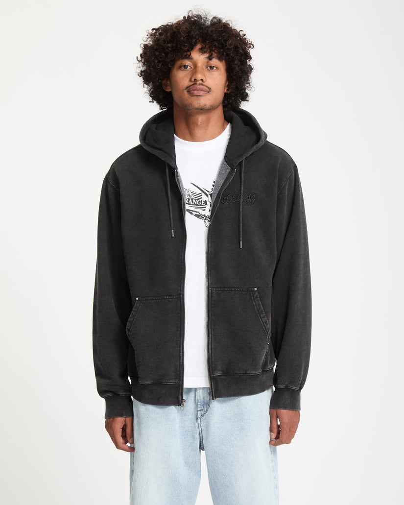 Sweat À Capuche Zippé Studder - Black