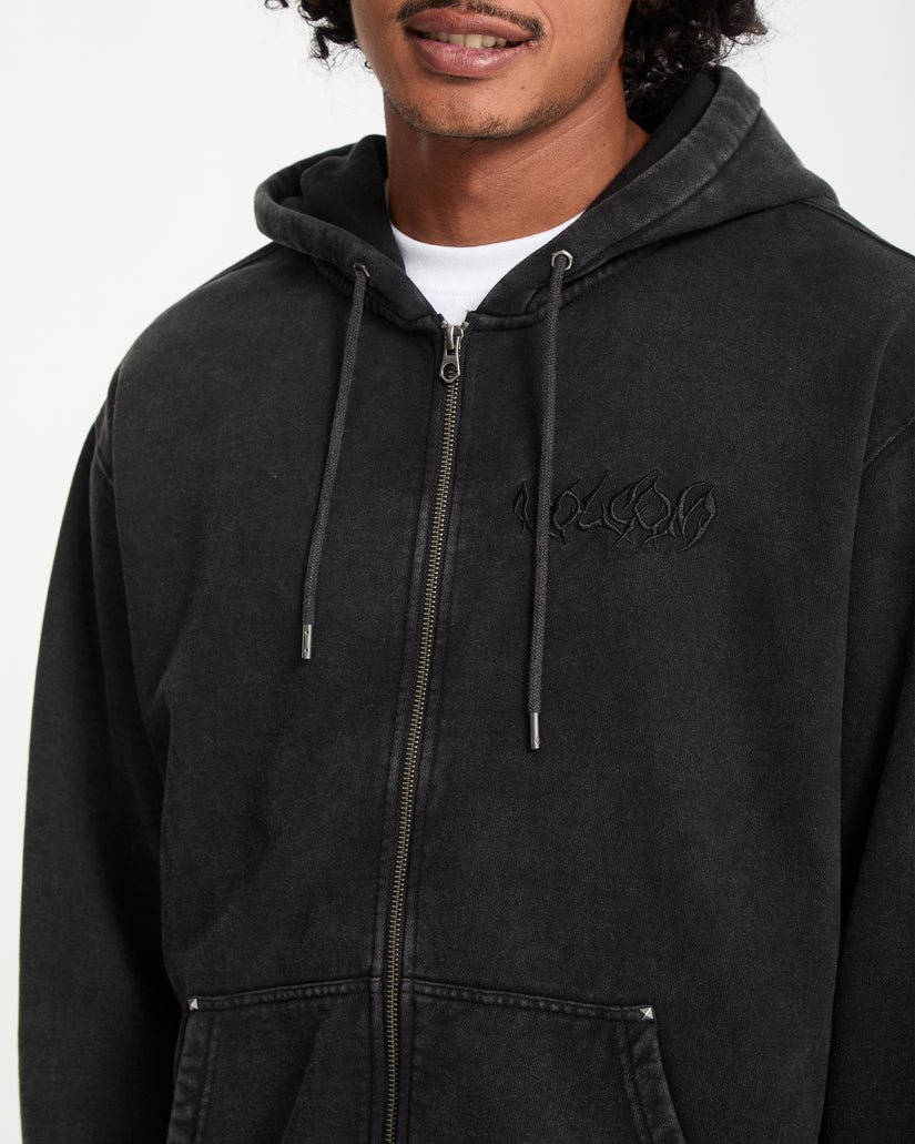 Sweat À Capuche Zippé Studder - Black