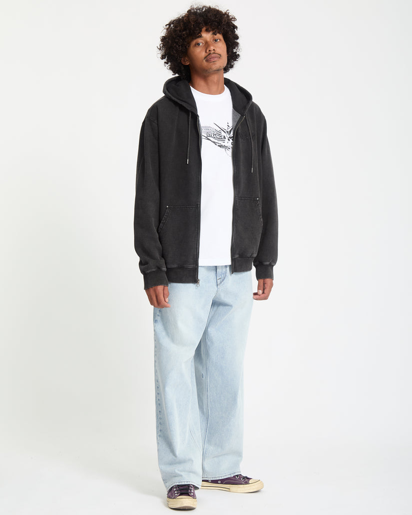Sweat À Capuche Zippé Studder - Black