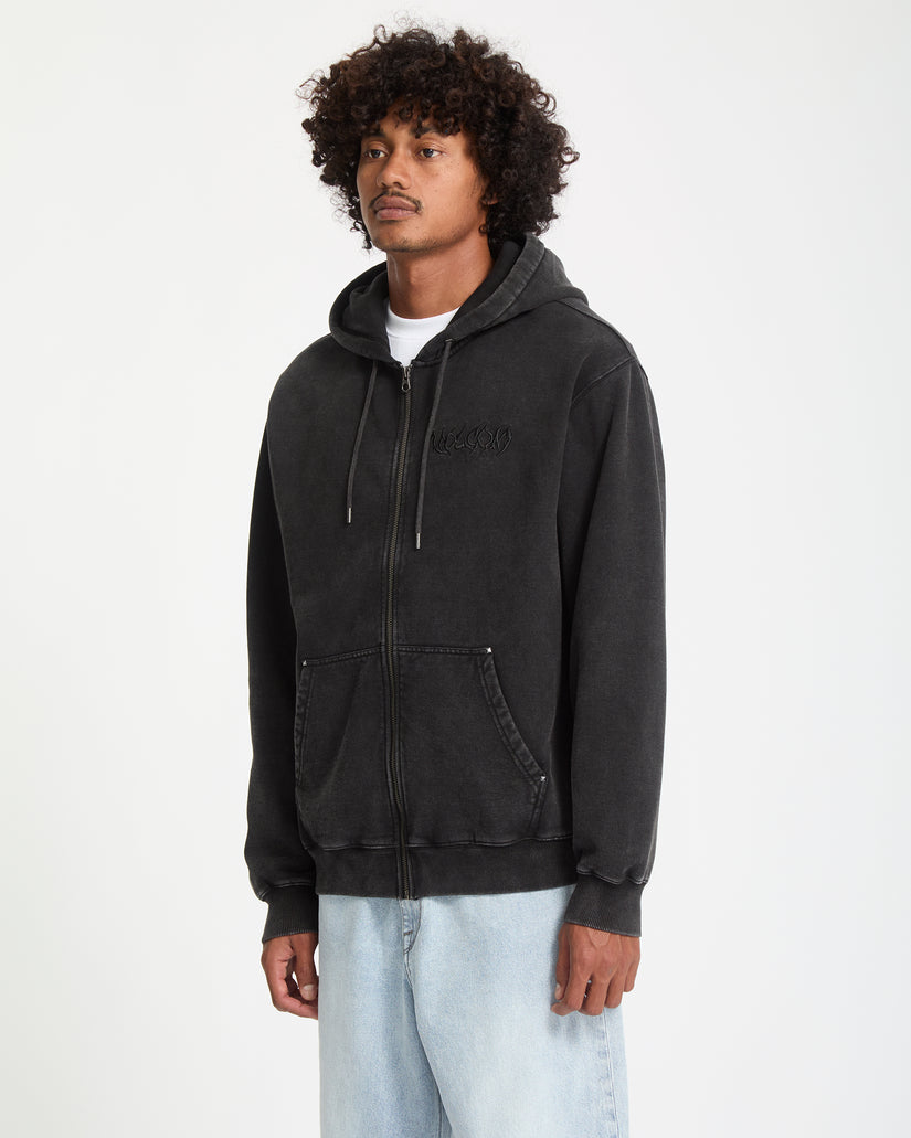 Sweat À Capuche Zippé Studder - Black