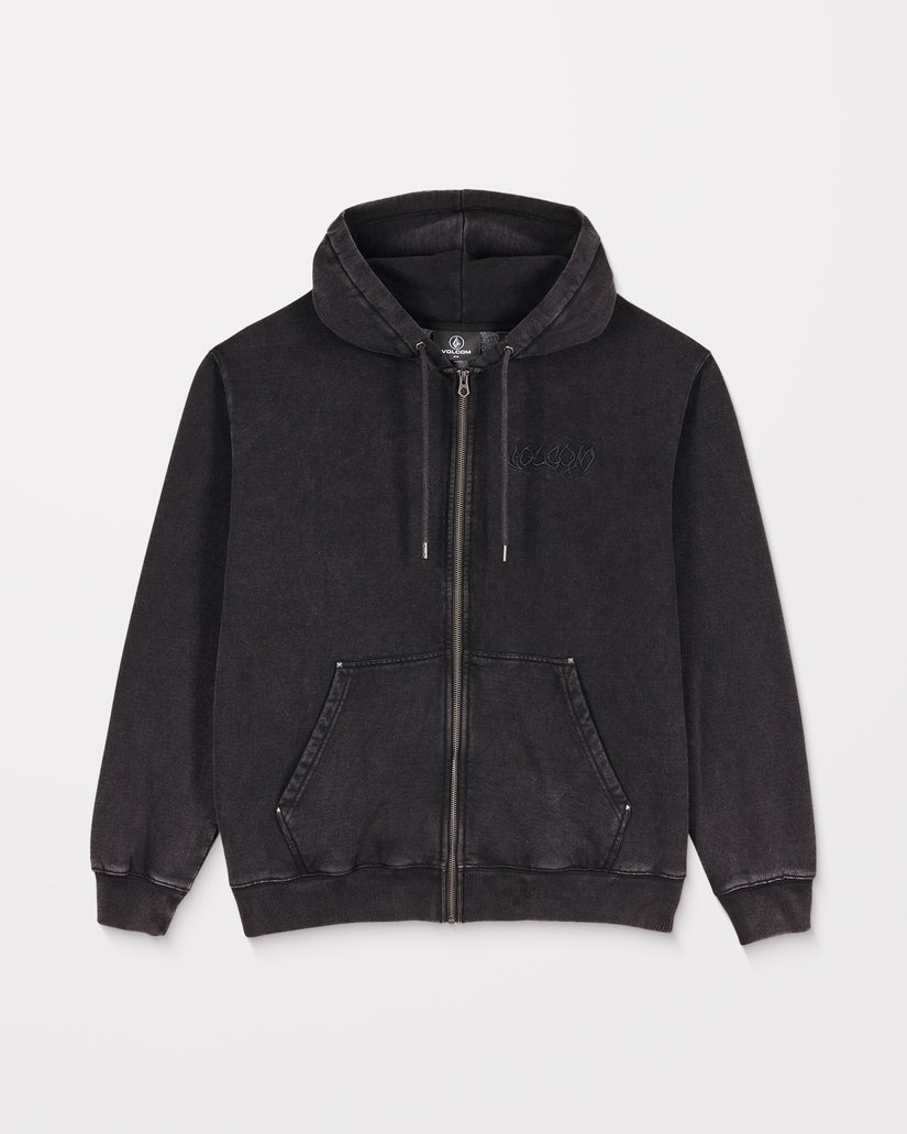 Sweat À Capuche Zippé Studder - Black