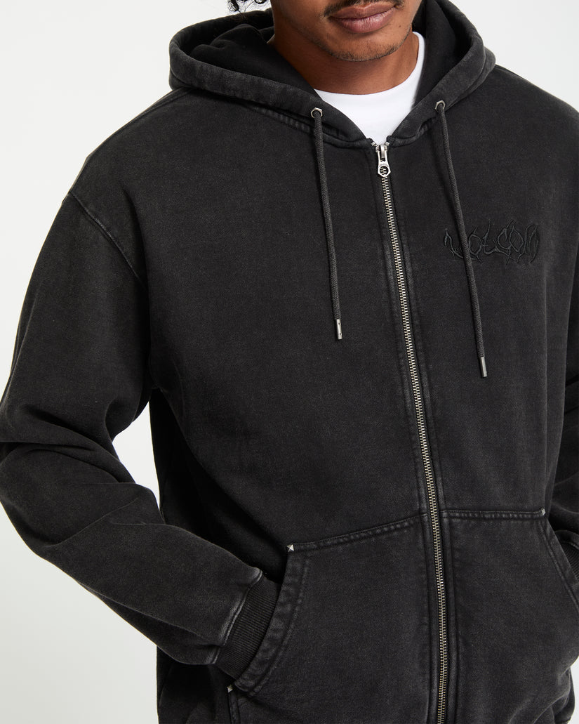 Sweat À Capuche Zippé Studder - Black