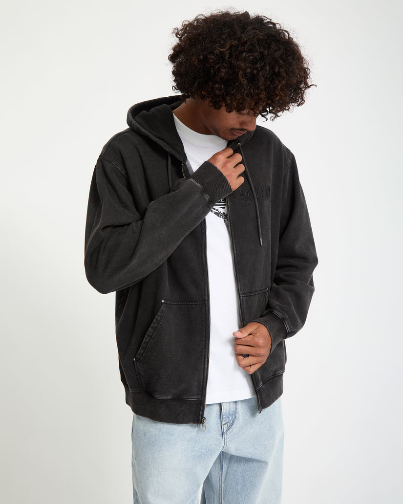 Sweat À Capuche Zippé Studder - Black