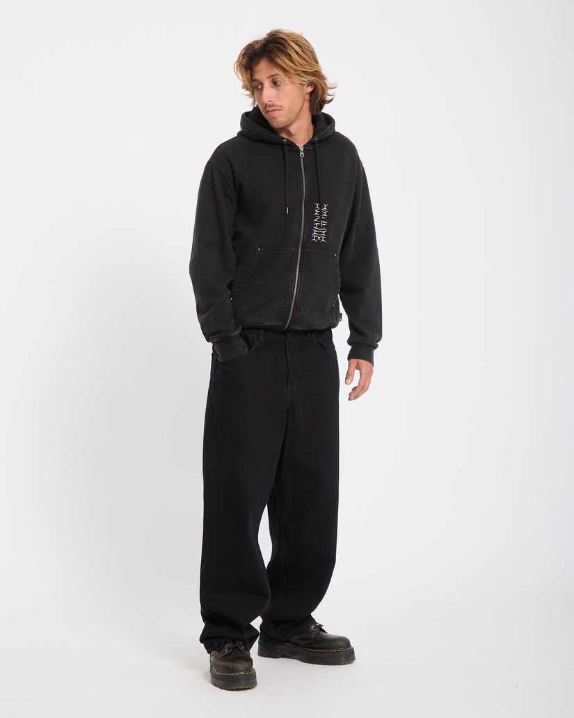 Sweat à capuche zippé Studder - Black