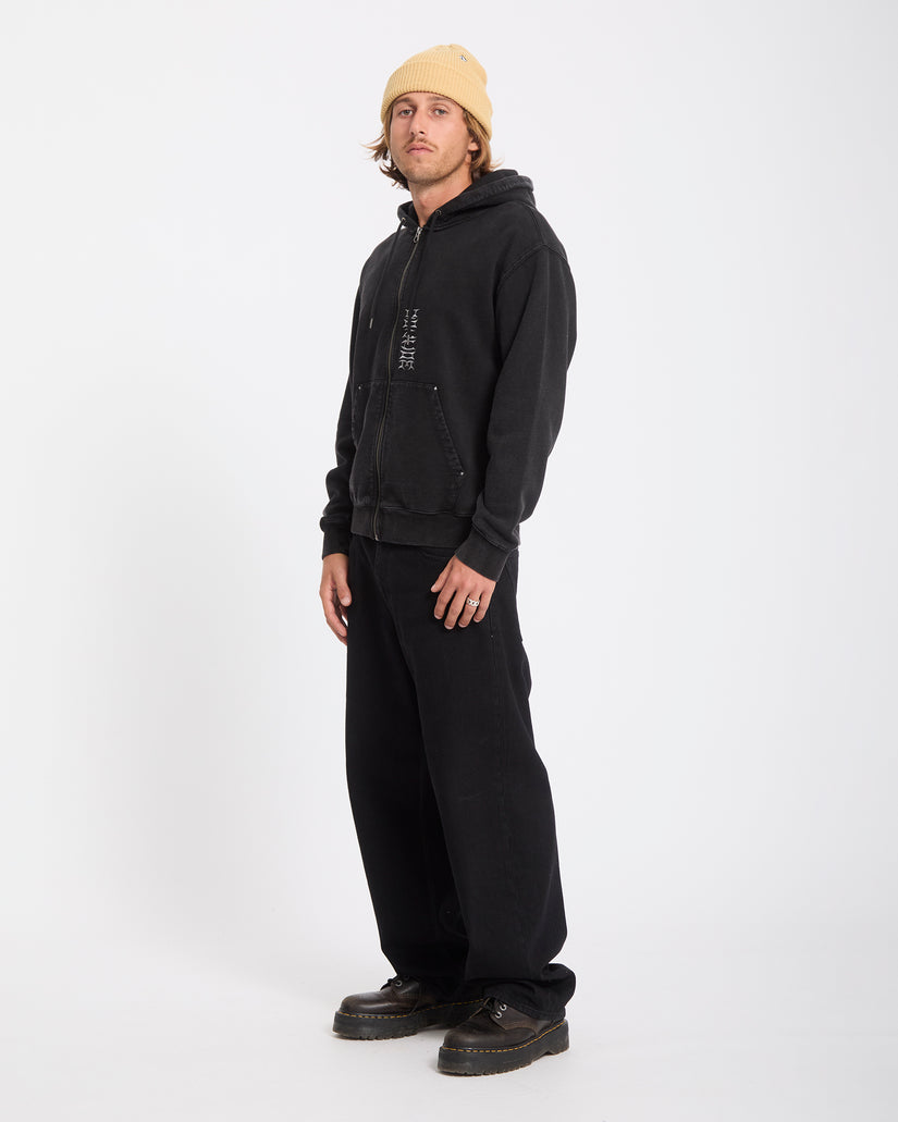 Sweat à capuche zippé Studder - Black