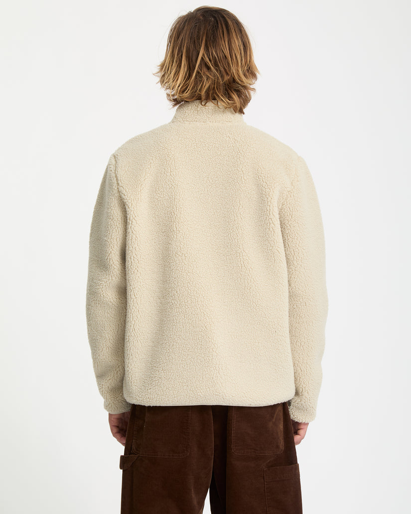 Sweat sherpa zippé Muzzer Fuzzar - Stone