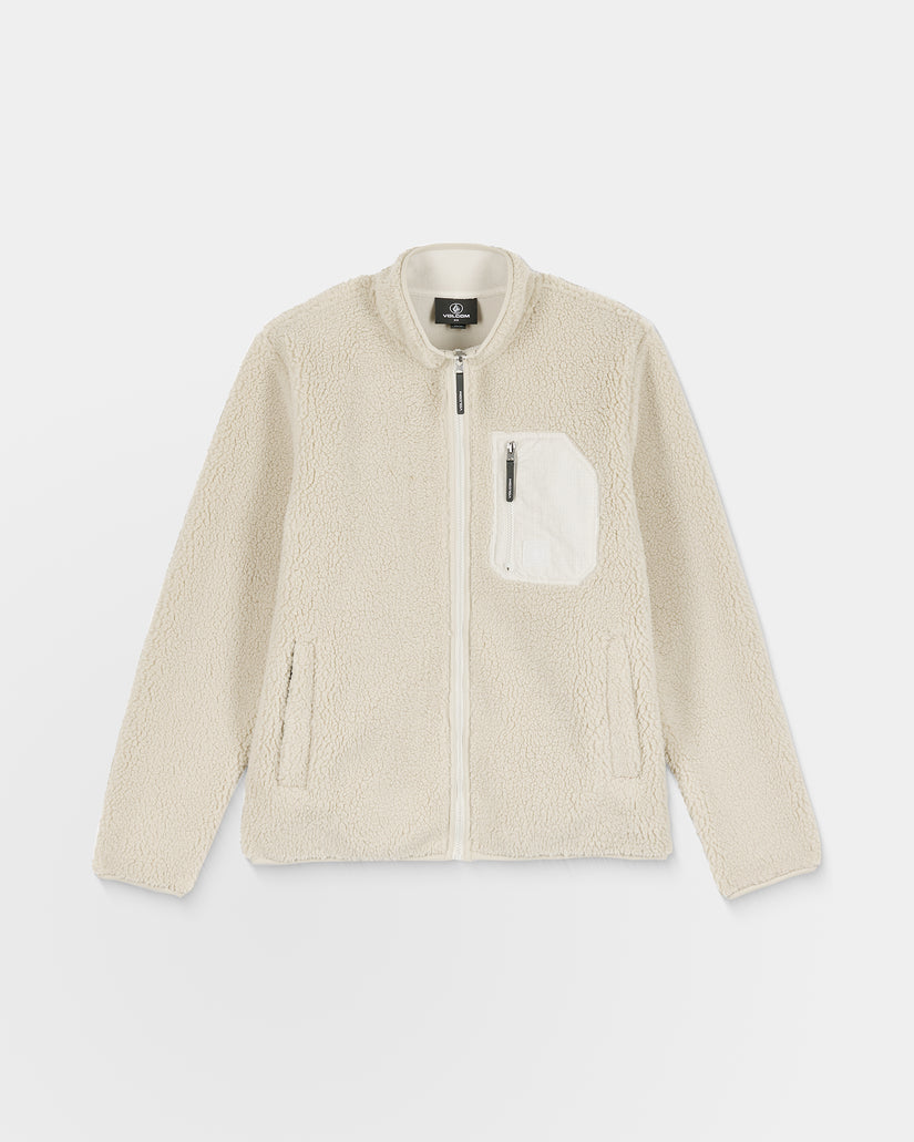 Sweat sherpa zippé Muzzer Fuzzar - Stone
