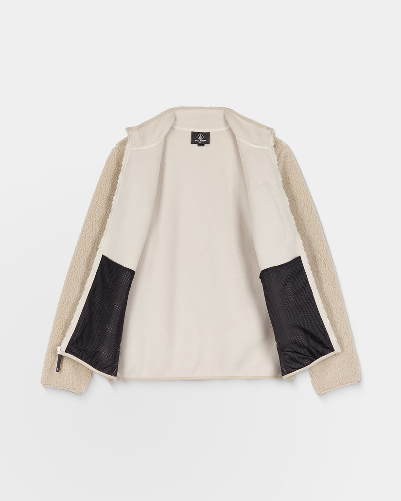 Sweat sherpa zippé Muzzer Fuzzar - Stone