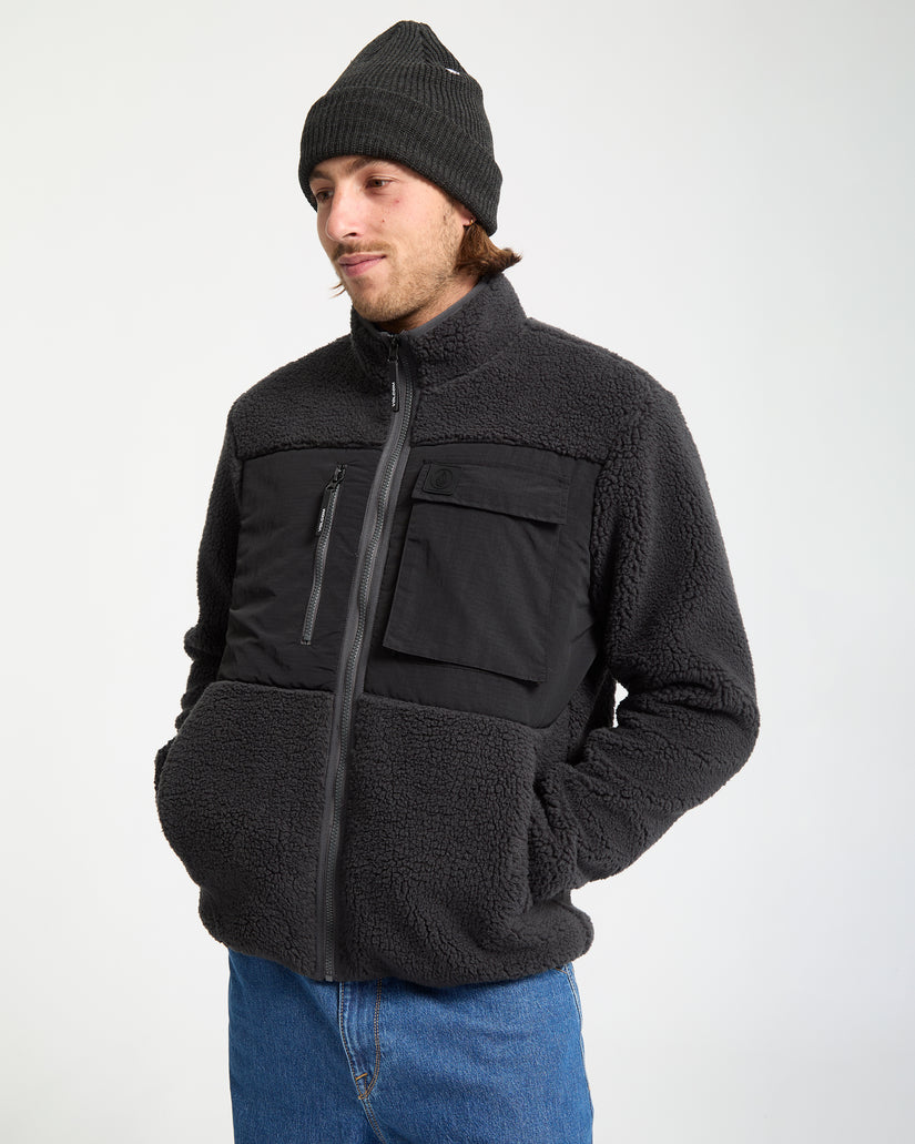 Veste sherpa zippée Storm Stone - Asphalt Black
