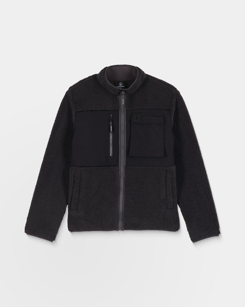 Veste sherpa zippée Storm Stone - Asphalt Black