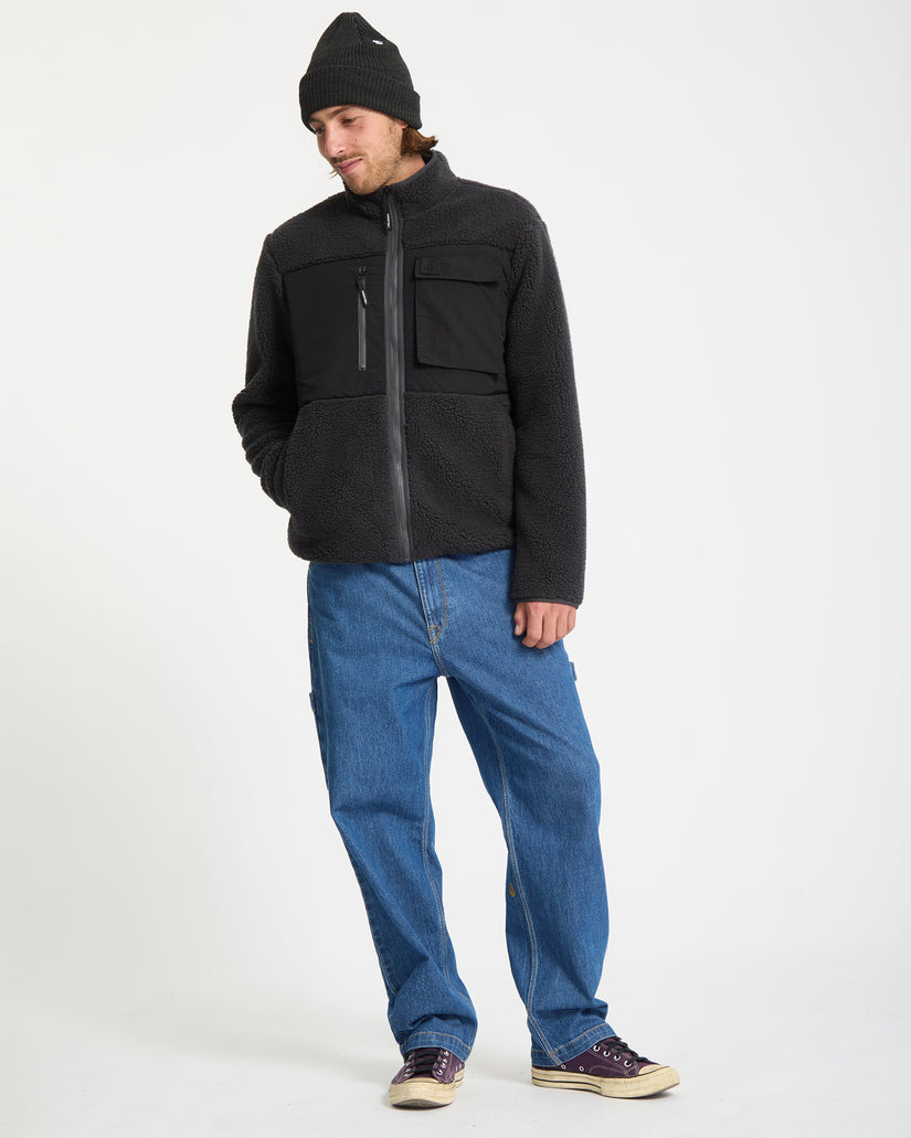 Veste sherpa zippée Storm Stone - Asphalt Black