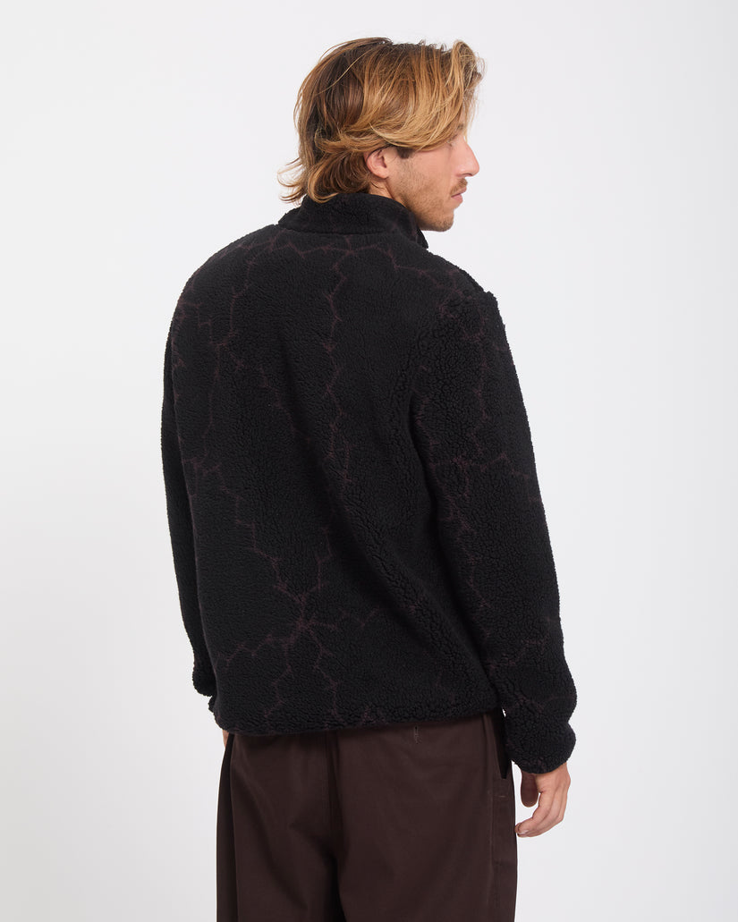 Veste sherpa zippée Storm Stone - Raisin