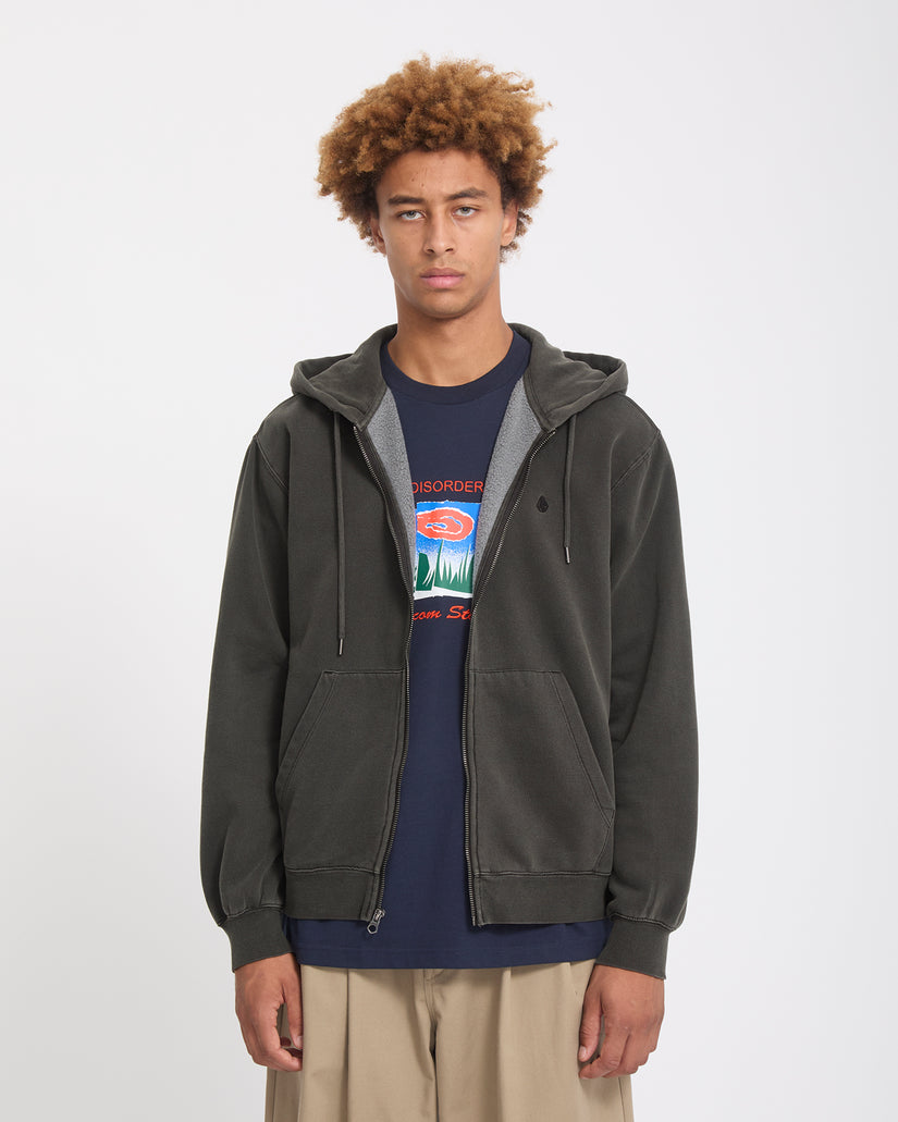 Sweat zippé Single Stone - Rinsed Black