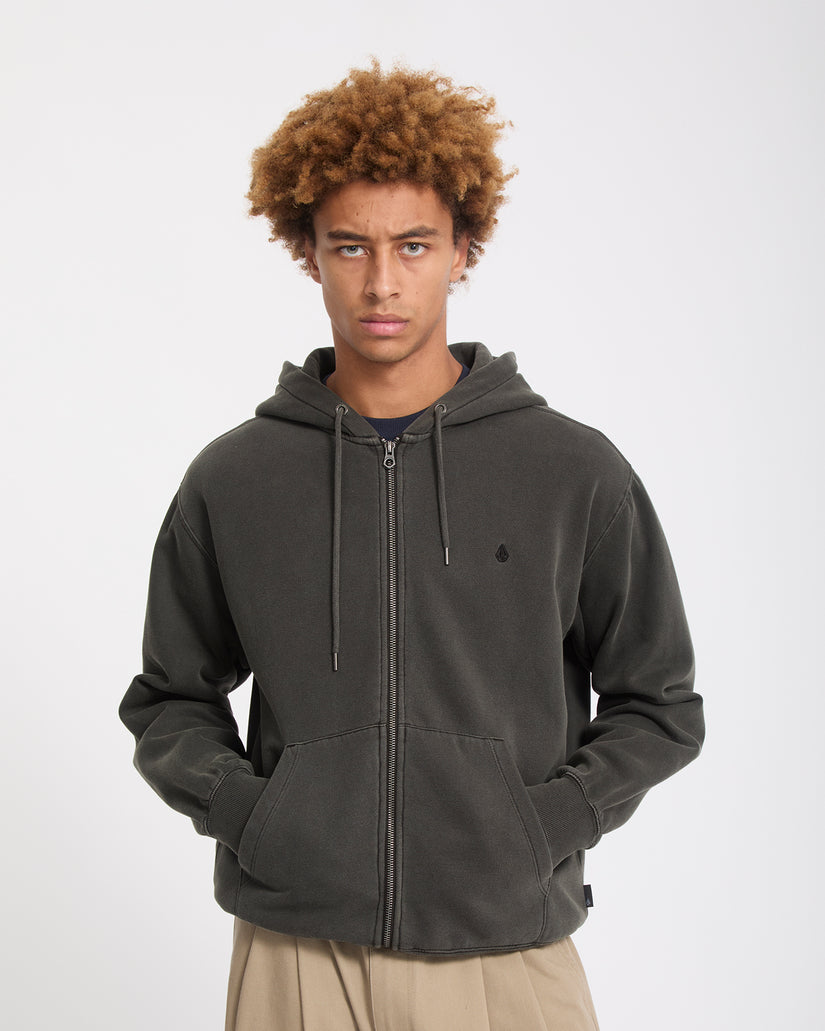 Sweat zippé Single Stone - Rinsed Black
