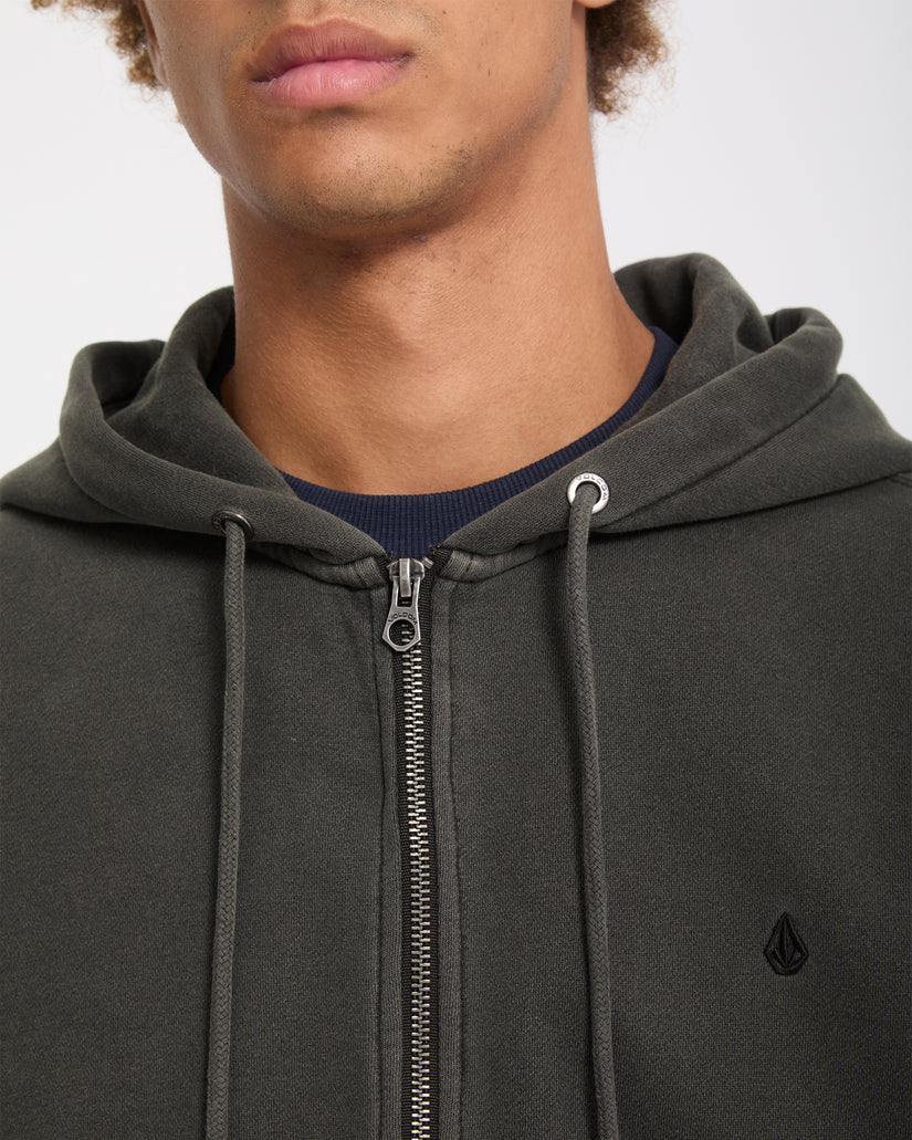 Sweat zippé Single Stone - Rinsed Black