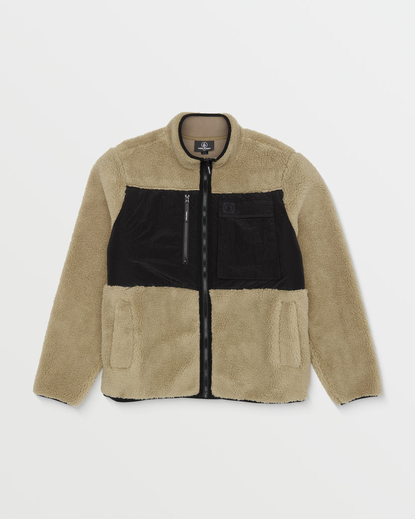 Sweat Zippé Storm Stone Sherpa - Dark Khaki
