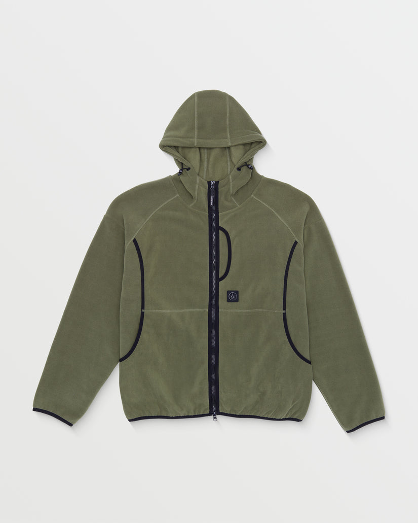 Sweat à capuche zippé Nomaa Fleece - Wintermoss