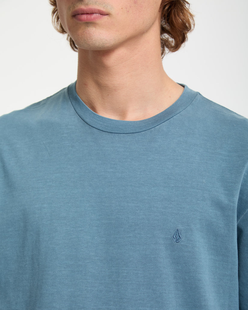 T-shirt Solid Stone - Blue Wash