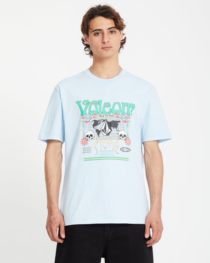 T-shirt Worldly - CAROLINA BLUE