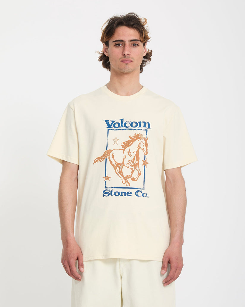 T-shirt Giddyup - Dirty White