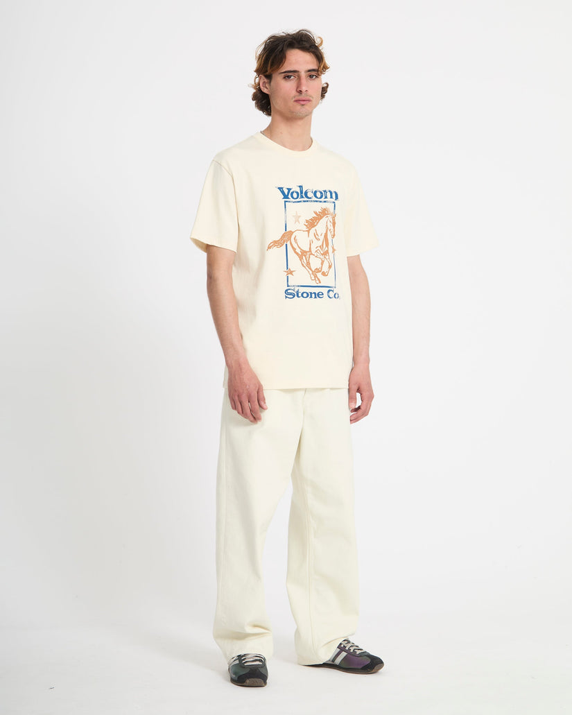 T-shirt Giddyup - Dirty White