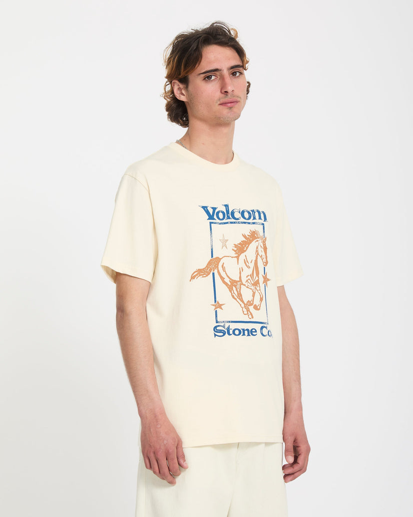 T-shirt Giddyup - Dirty White