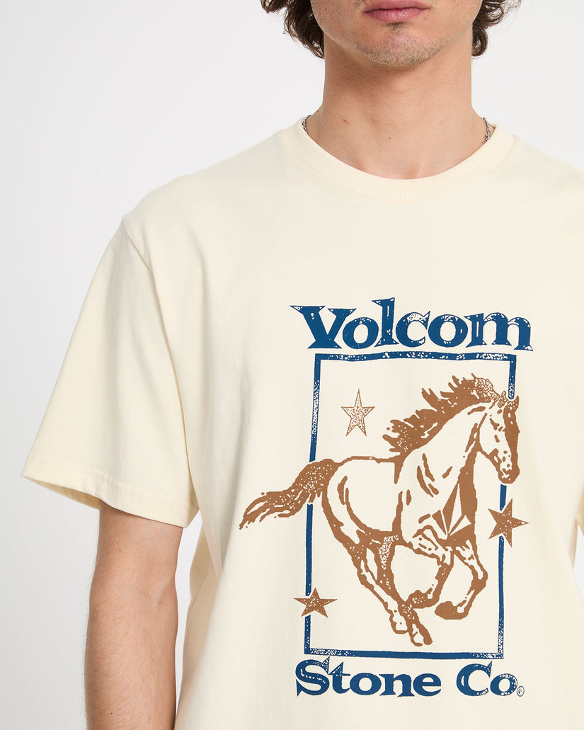 T-shirt Giddyup - Dirty White