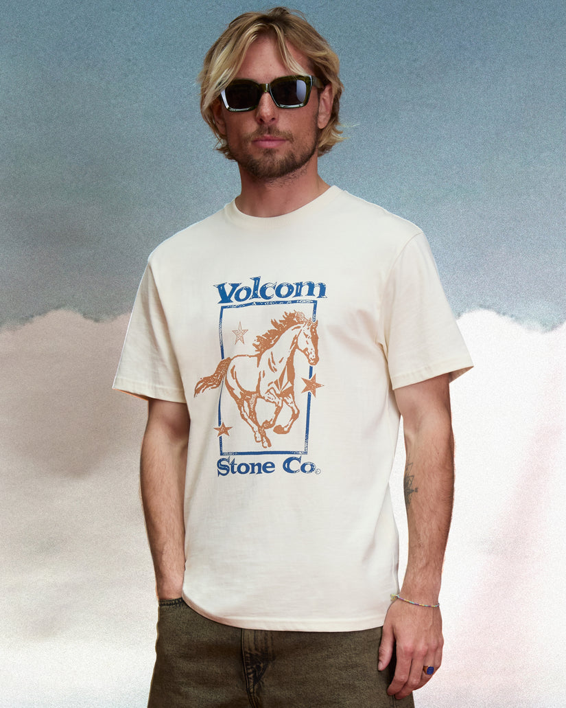 T-shirt Giddyup - Dirty White