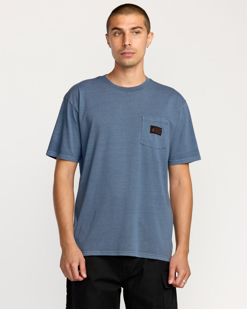 T-Shirt Workwear Certified Pocket - Blue Wash